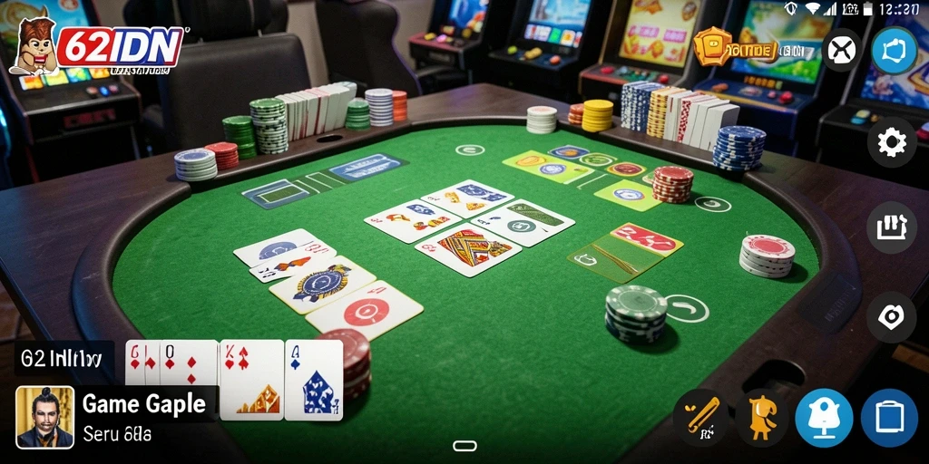 Tampilan Gameplay Seru dalam 62IDN Game Gaple.