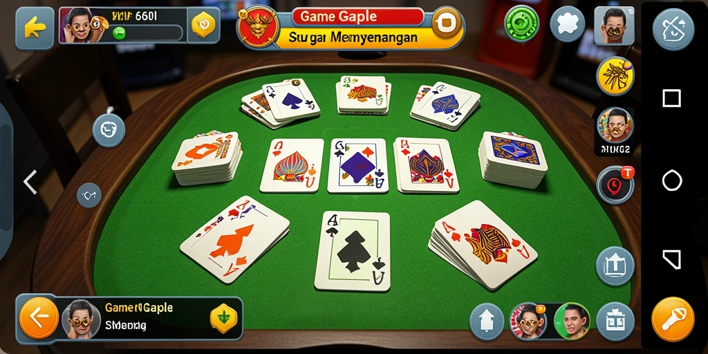 Screenshot gameplay menunjukkan keseruan bermain Gaple di 6CF.