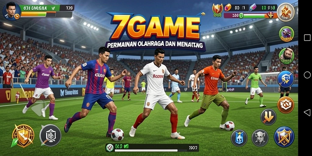 Tangkapan layar utama dari gameplay menarik 7GAME olahraga.