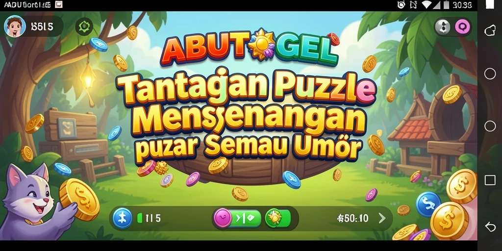 Gameplay menarik ABUTOGEL dengan tantangan puzzle yang seru.