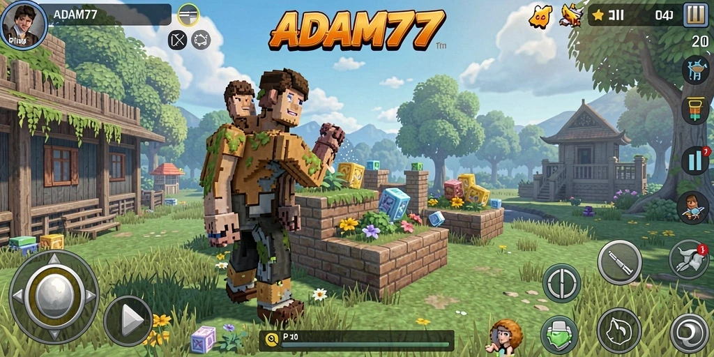 Screenshot gameplay ADAM77 menampilkan tantangan seru dalam permainan Puzzle.