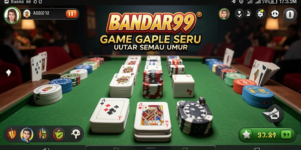 Screenshot gameplay BANDAR99 yang menunjukkan keseruan bermain Gaple.
