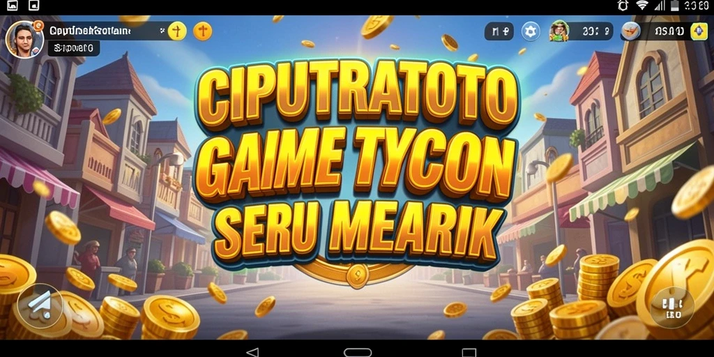 Screenshot gameplay CIPUTRATOTO yang menampilkan konsep manajemen bisnis.