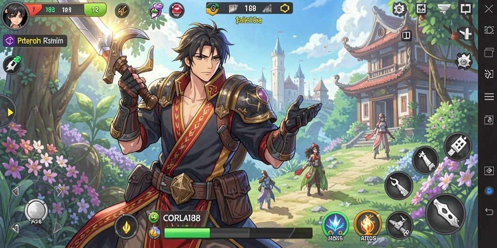 Tampilan seru gameplay di dunia Anime CORLA188.