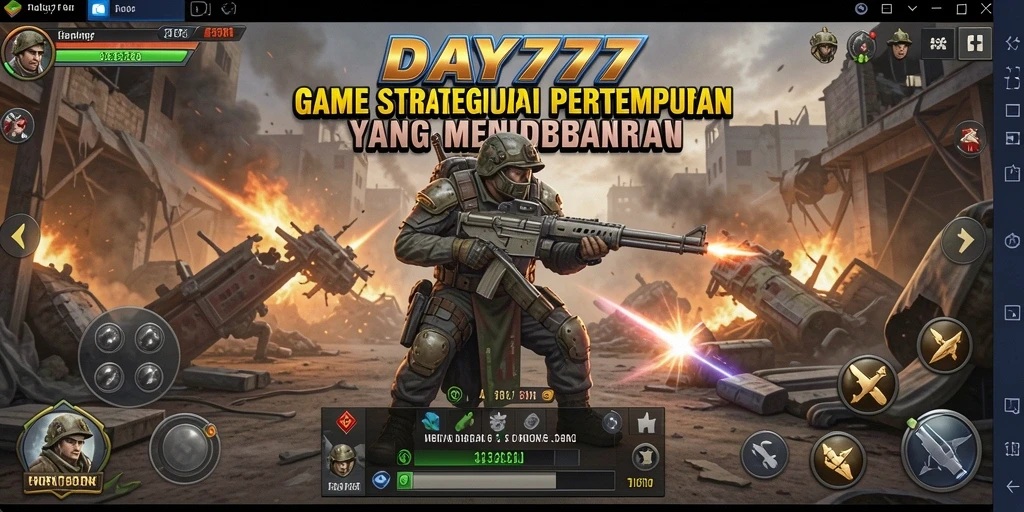 Tampilan gameplay <strong>DAY777</strong> dengan aksi pertempuran yang dinamis.