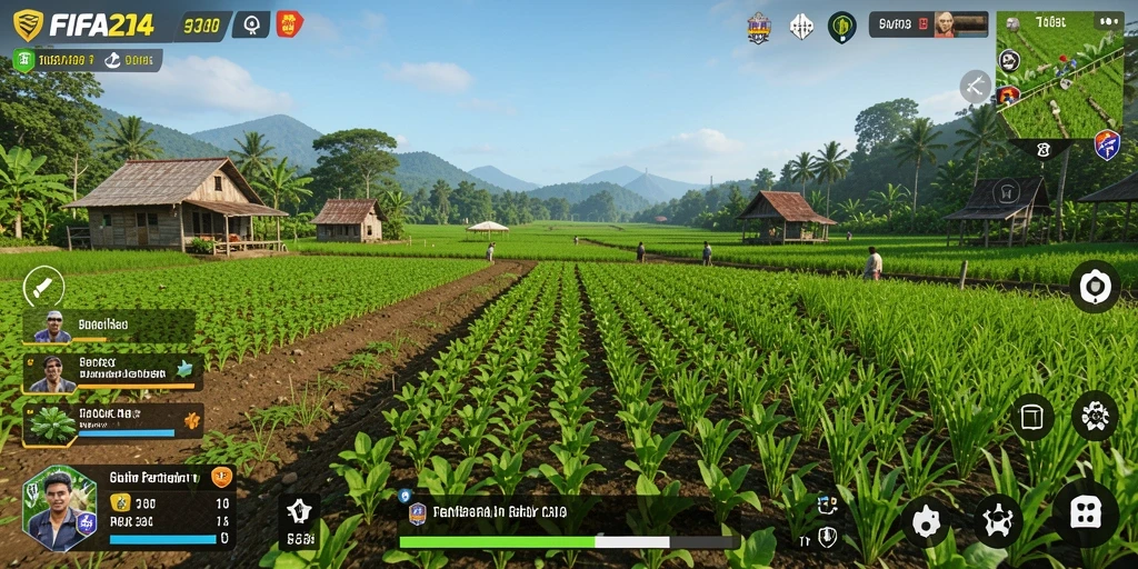 Screenshot FIFA234 menampilkan gameplay bertani yang seru dan interaktif.