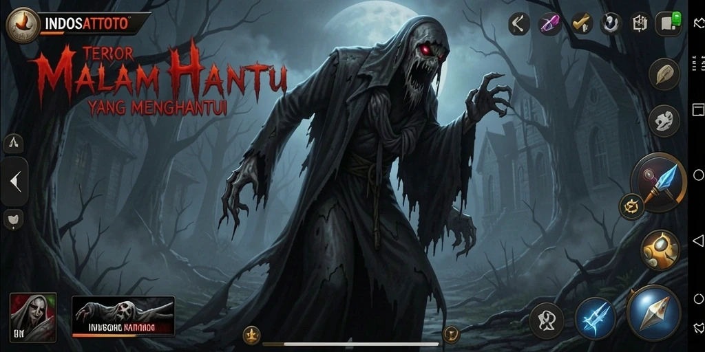 Tangkapan layar menampilkan momen mencekam dalam gameplay INDOSATTOTO.