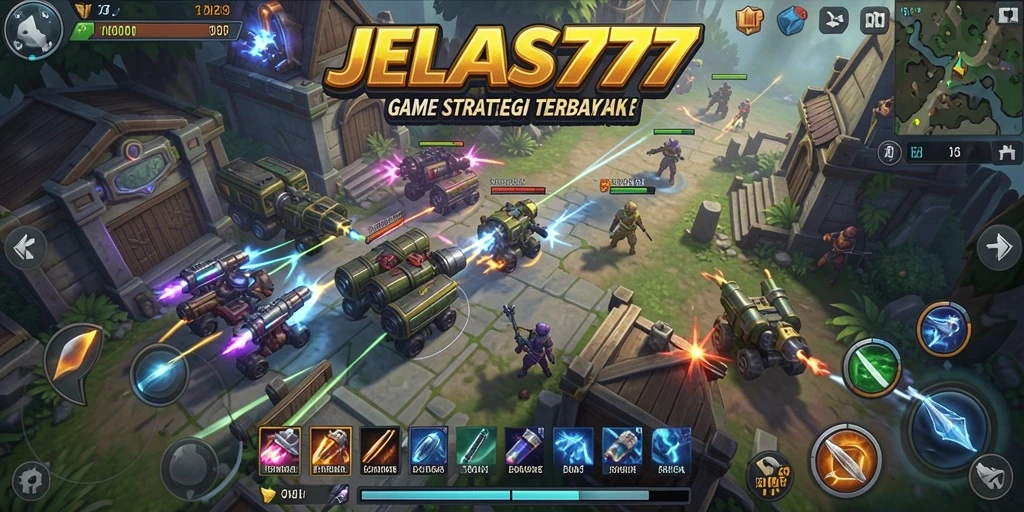 Tangkapan layar utama JELAS777 menampilkan aksi strategis yang mendebarkan.