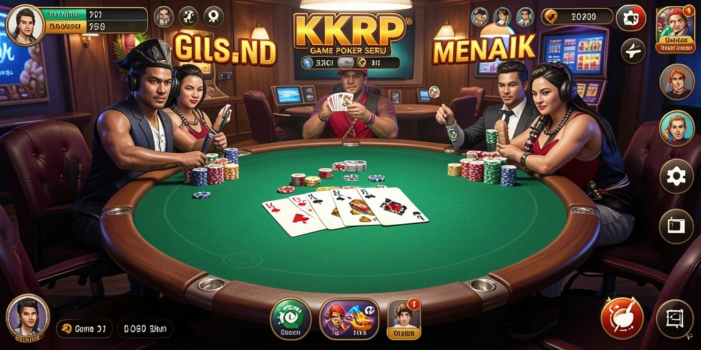 Tampilan gameplay menarik dari KKRP yang penuh aksi Poker.