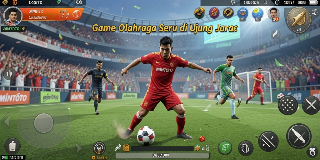 Tampilan gameplay seru MINTOTO dengan aksi olahraga yang intens.