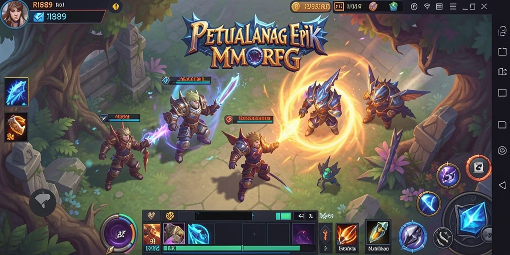 Tampilan gameplay RI889 yang menawan dalam dunia MMORPG.
