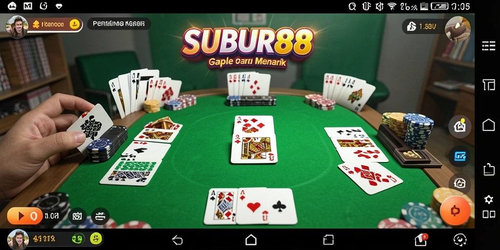 Tampilan menarik dari gameplay Gaple SUBUR88.