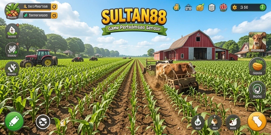 Tampilan gameplay menarik dalam pertanian di SULTAN88.