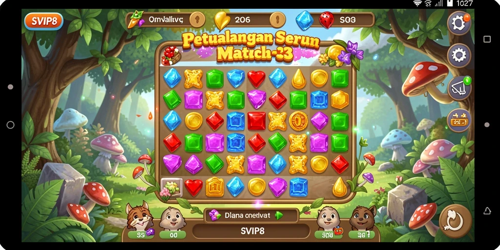 Tampilan gameplay menarik dalam permainan Match-3 SVIP8.