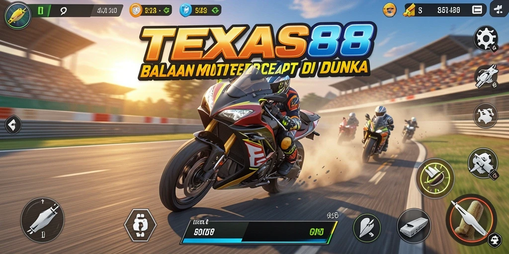 Gameplay seru balapan motor di TEXAS88 dengan grafik yang menakjubkan.